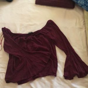 Red off the shoulder top